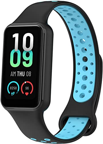 BBZ Sport Waterproof Soft Silicone Band Compatible with Amazfit band 7 strap