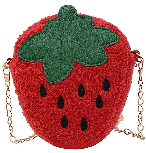 Stakee Plüsch Crossbody Bag Erdbeer -geformte Umhängetasche Kleine Messenger -tasche Tragbare Aufbewahrung Für Frauen Mädchen Kinder