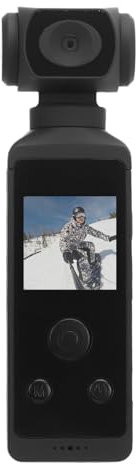 Caméra d'action Portable, Caméscope de Poche 4K HD WiFi Mini Caméra de Sport, Rotation à 270°, Photo 16MP, Stabilisation, Boîtier étanche 30M, Clip Micro pour Voyage Plongée Vidéo