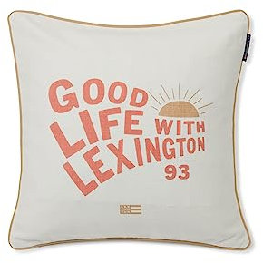 Lexington Kissenbezug, 50 x 50 cm, Weiß/Pfirsich Good Life