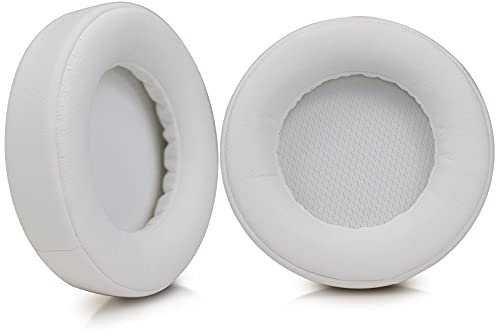Sinowo Replacement Earpads for Corsair Virtuoso RGB Wireless XT SE Gaming Headset,Ear Pads Cushions with Noise Isolation Memory Foam,Soft Protein Leather（White）