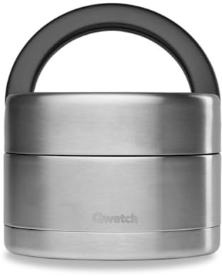QWETCH - Thermobehälter für Essen mit Griff - 650ml - Lunchbox Edelstahl Isotherm - 5h Heiß & 7h Kalt - Auslaufsicher & BPA-frei
