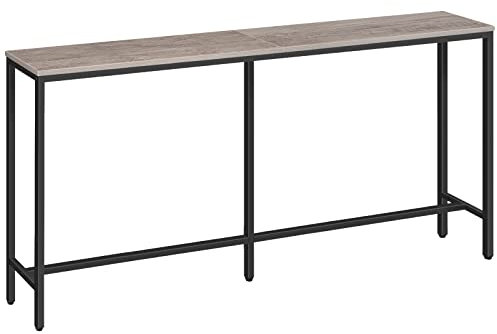 MAHANCRIS 160 cm Konsolentisch, Schmal Tisch, Langer Eingangstisch, Flurtisch, Beistelltisch, Kleiner Ausstellungstisch, Sofatisch für Flur, Wohnzimmer, Grau ACTHG16001Z