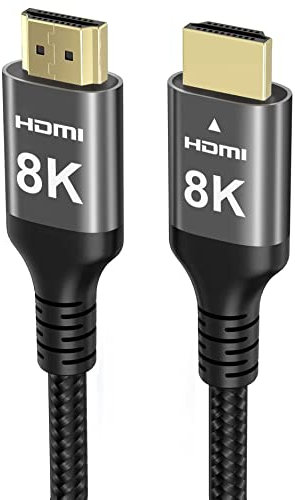 Ubluker 8k HDMI Cable 20M, Cable HDMI® de Alta Velocidad Trenzado de Nylon 4k 120Hz 2k 165Hz 8k 60Hz 12bit eARC ARC Dolby Atmos HDR10+ HDCP2.3 Compatible para PC TV Monitor Laptop Mac PS5 X-box