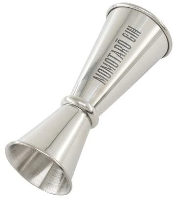 Momotaro Gin Homebar Jigger: hochwertiges Barmaß mit Gravur - Für 2,5cl und 5cl - Ideal als Geschenk!