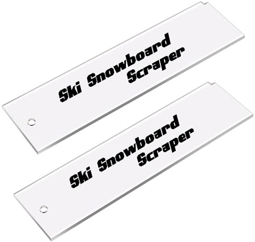 2 Pcs Snowboard Wax Plastic Scraper- Ski Wax Scraper- Ski Snowboard Plastic Scraper for Removing The Extra Cooled Wax (9 x 2.2 Inch)