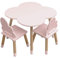 Rebecca Mobili Kinder-Tisch und 2 Stühle Set, zur Zimmerdekoration im Kinderzimmer, Rosa Braun, MDF Kiefer - Abmessungen: 44 x 60 x 60 cm / 50 x 25 x 25 cm - Art. RE6899