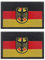 ZESION 2PCS deutsche Flagge Patches Set, taktische Flagge Patches volle Stickerei militärische Patch für Mützen Taschen Westen militärische Uniform/Eagle