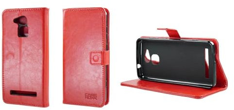 caseroxx Bookstyle Handytasche für Olympia Neo in rot – Klapphülle mit Kreditkartenfächern, Magnetverschluss, Standfunktion & Rundumschutz für Display und Gehäuse