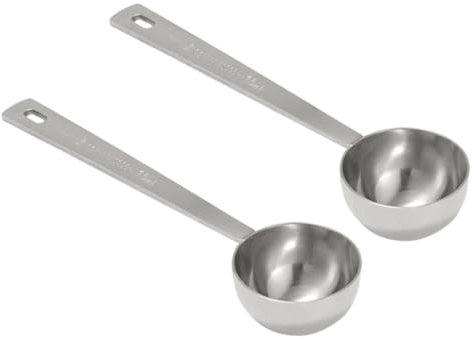 Zerodeko 4 Stück Messlöffel für Kaffee Kaffeelöffel stainless steel gewürzei tosteter teeportionierlöffel Backschaufel zum Abmessen Esslöffel Messlöffel tragbar Backpulver Rostfreier Stahl