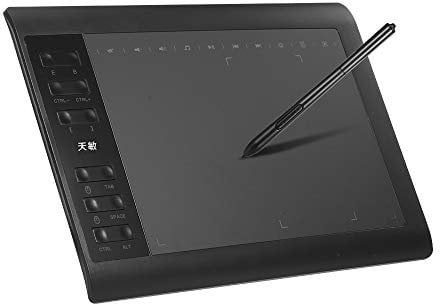 YIWENG 10 Monate 1060 Plus Grafiktablett 10 * 6-Zoll-Großplatine Exklusiver Telefon-Malbereich mit 8192 Stufen Druck-Passivstift 5080 LPI,8192 Druckstufen