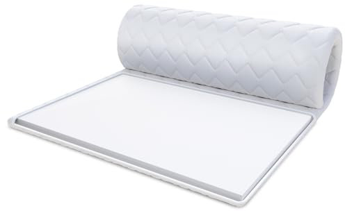 FDM Topper - Colchón de Espuma fría (140 x 200 cm, dureza H4, Altura Aprox. 5 cm, Apto para alérgicos, Certificado Öko-Tex), Color Blanco