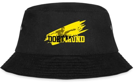 Spreadshirt Die Macht Aus Dortmund Schwarz-Gelb Fußball Fan Fischerhut, L/XL (Caps), Schwarz
