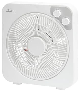 JATA JVVS3016 - Ventilador de Suelo con 3 Niveles de Ventilación. Con temporizador. Caudal de aire: 1017 m3/h. 6 aspas. Con asa de transporte. 45 W. Solo 58 dB. Desconexión automática