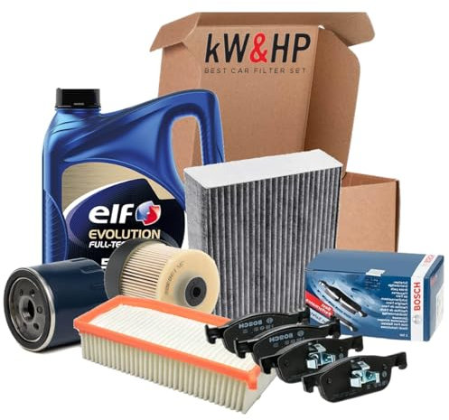 KIT TAGLIANDO 4 FILTRI PER CAPTUR CLIO IV 1.5 DCI CON OLIO MOTORE ORIGINALE ELF 5 LITRI 5W30 E PASTIGLIE ANTERIORI