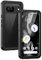 Lanhiem for Pixel 8a Case, IP68 Waterproof Dustproof Cover with Built-in Screen Protector, Heavy Duty Full Body Shockproof Phone Case for Google Pixel 8a, Black