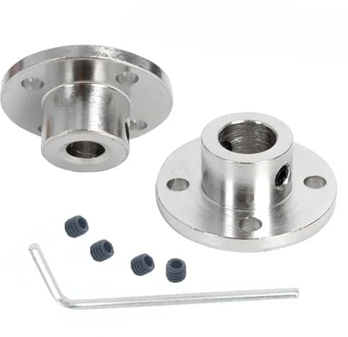 2 Stück Flansch Kupplung Kupplungsverbinder, starres Führungsmodell Kupplungszubehör, 3/4/5/6/8/10/11/12mm Auswahl, Wellenachse Fittings für DIY RC Motoren Wellenkuppler (2, Innendurchmesser 11mm)