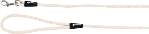 Flamingo Hundeleine Lago beige 130cm 8mm - Mit verchromtem Karabinerhaken