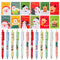 Kugelschreiber Weihnachten Set,12 Weihnachtsgel Tinte Stifte Cartoon+12 Mini Notizblock Weihnachten,Weihnachts Kugelschreiber,Weihnachtsgeschenke Kleinigkeiten,Weihnachten Geschenke Bag Fillers