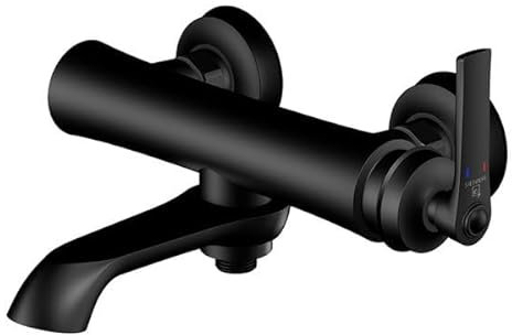 Steinberg Serie 350 Wannenarmatur, Aufputz, Ausladung 205mm, 2 Verbraucher, 3501100S, Farbe: Matt Black