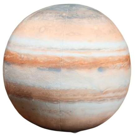 champracer Sonne, Mond, Mars und Erde Plüschkissen,Planet Kuscheltier Sternkissen, Sonne,Mond,Mars und Erde Plüschkissen, Raumdekoration, Geburtstagsgeschenke, Jungen (27 cm,Jupiter)