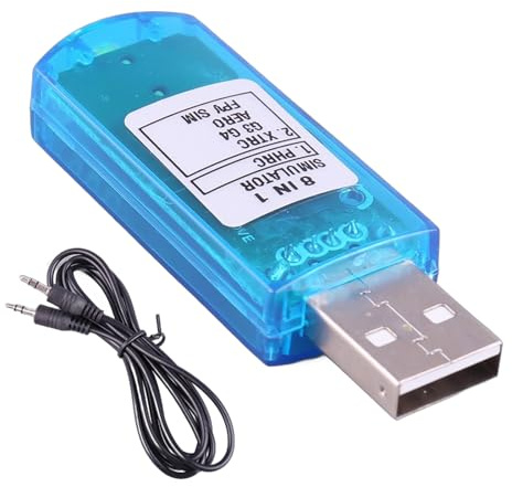 LUOFENG USB-Flugsimulatoren FPVs Flugzeug-Hubschrauber-Controller mit Kabel zum Lernen und Üben von Flugfähigkeiten
