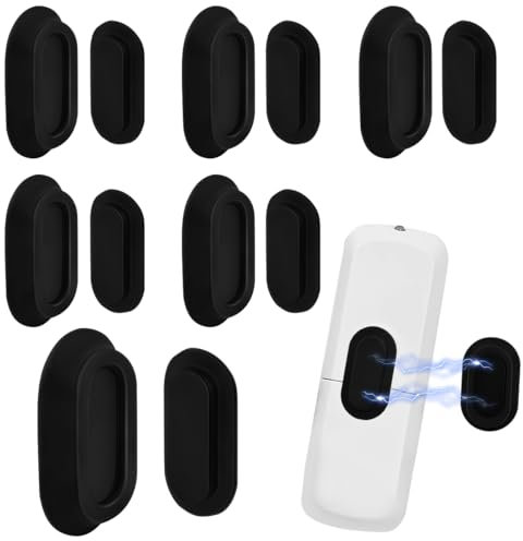 XRPRPX Lot de 6 Supports de Télécommande Magnétiques Amélioré - Sans Perçage - Support Magnétique pour Télécommande Support Telecommande Mural - en Silicone - pour Maison, Bureau et Scolaires (Noir)