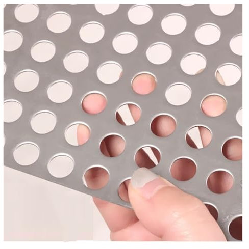 DTVEW Chapa Perforada de Acero Inoxidable 304, 0.6mm Espesor, Red Metálica para Jardín, Red de Seguridad para Barandillas Estanterías de Bricolaje(22x100cm/9x39in)