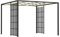 Outsunny Gazebo Pergola 3x3m con Schermi Laterali per Privacy e Copertura Ondulata, Gazebo da Giardino in Metallo e Poliestere con Viti, per Terrazza, Esterno e Patio, UV30+, Nero