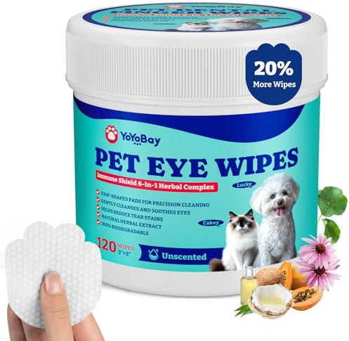 Pet Eye Wipes for Dogs 120 PCS-Unscented