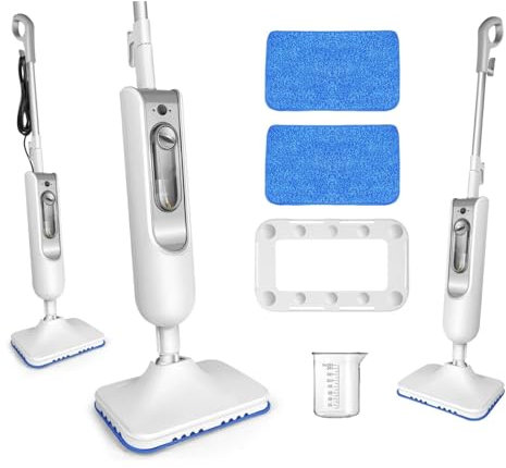 Nettoyeur vapeur multifonction - Balai vapeur et nettoyeur vapeur à main pour sols, moquettes, vitres, tissus d'ameublement, cuisines & salles de bains