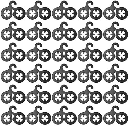 30 Stück Sockenklammern für Waschmaschine und Trockner, Sockenhalter Waschmaschine, Sockenclips für Waschmaschine, Sockensortierer für Waschmaschine Familien Reisen (Schwarz)