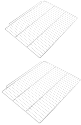 HEATSHAKING Kühlschrank Einlegeboden Metallgitter 2 Stück Luftzirkulierender Drahtregal Trenner Breite 45 Stück Tiefe 35cm Flexibel für Gefrierschrank und Kühlgeräte Innenraum