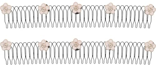 Pettine Fissatore per Ciocche Laterali Nero 2 Pezzi, Lega Acrilico Plastico | Donne e Ragazze, Stile Minimalista Elegante, Fissa Ciocche Ribelli, Uso Comodo e Pratico