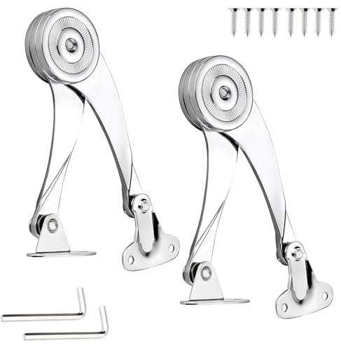 Qrity Klappscharnier,2 Stück Scharniere Schranktür Edelstahl Klappenbeschlag Klappenhalter Klappenscharnier öffnungswinkel 75 ° / 90 ° / 110 ° Mit Sechskantschlüssel Für Küchentür, Kleiderschrank