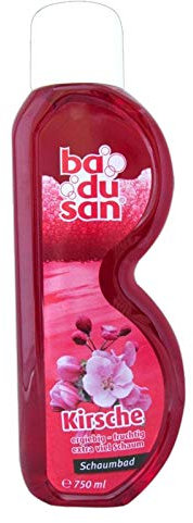 6er Pack badusan Schaumbad Kirsche 6 x 750 ml, Badezusatz Pflegebad, Körperpflege, Cremebad