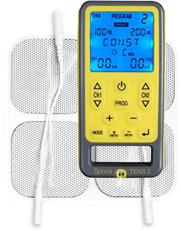 TensCare Sports Tens Elektrostimulator, voreingestellte Programme TENS, EMS, Massage und manuell, Schmerzlinderung, Muskeltonung und Entspannung