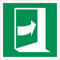 Drücken rechts Rettungszeichen Rettungswegschild Aufkleber Nachleuchtend ASR A1.3 200 x 200 mm