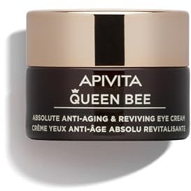 Apivita Queen Bee Absolute Anti-Aging & Revitalisierende Augencreme 15ml - Mit kontrolliert freigesetztem Gelée Royale, Propolis, Honig - Bekämpft Krähenfüße und Augenringe, verleiht Strahlkraft