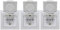 3 x DELPHI 22306 Schutzkontakt-Steckdose IP44 inkl.Rahmen weiß