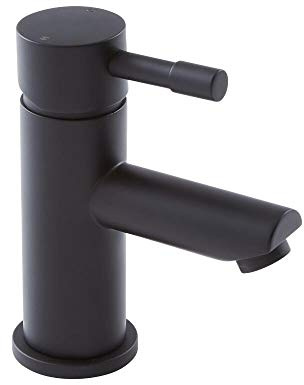 Milano Nero Mono Bathroom Basin Mixer Tap Lever Handle - Black
