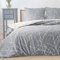 BEDSURE Bettwäsche 200x220 3teilig Bettbezug - Bettwäsche-Sets 200 x 220 cm mit 2 Kissenbezüge 80x80 cm, ÖKO-TEX Wendebettwäsche Bedding Muster Grau Zweige für Doppelbett mit Reißverschluss