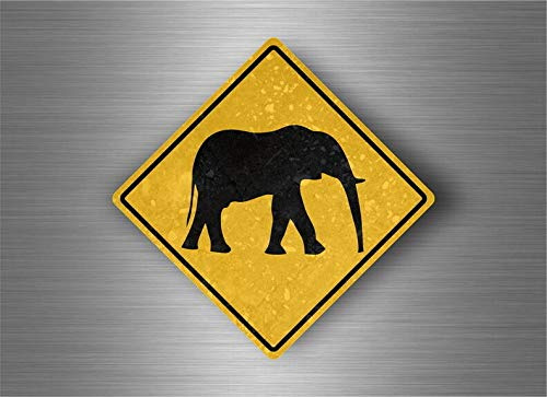 BCTS Cartello stradale con elefante, divertente cartello in metallo, 30,5 x 30,5 cm