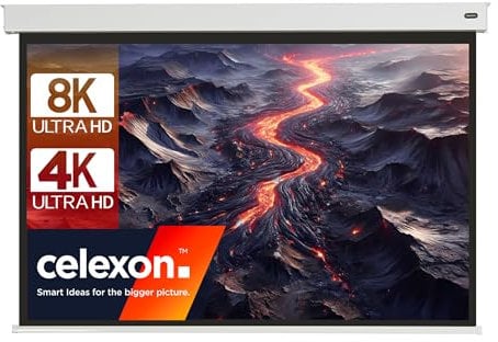 celexon écran de Projection motorisé Pro Plus sur Batterie V2.0 - pour Homecinéma et Usage Professionnel - Batterie Incluse - No Plug Just Play - 160 x 120 cm - 80 Pouces