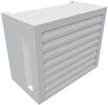 Cache Clim et pompe à chaleur ATOLE en aluminium thermolaqué - Taille 2 : H. 113 x L. 110 x P. 64 cm - Blanc