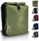MONSTERANDO Fahrradtasche 3 in 1 und Rucksack - 25L - wasserdicht mit 14 Laptopfach - als Gepäckträgertasche, Umhängetasche & Rucksack einsetzbar - ideale Gepäckträgertasche fürs Fahrrad - grün