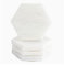 Dessous de verre hexagonal en marbre blanc - Lot de 4