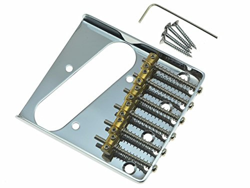 Dopro Northwest Guitars Vintage Tele Aschenbecher Stil E-Gitarre Brücke mit 6 Messing-Sätteln, passend für TL-E-Gitarre