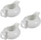 Cabilock 3pcs Ceramic Gravy Boat, Porcelain Saucer Boat, Milk Jugs for Salad Dressings Milk Creamer Pitcher Broth Milk Frothing Jug Gravy Separator Jug Black Pepper Style