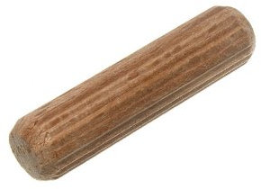 One Stop DIY 240 x Holzdübel aus Hartholz, geriffelt, geriffelt, M10 x 40 mm